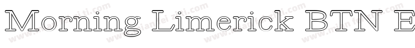 Morning Limerick BTN Exp Lt字体转换